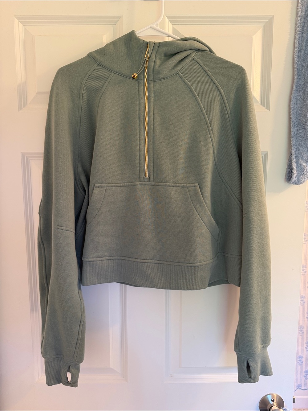 lululemon athletica Sage Green Half-Zip Hoodie